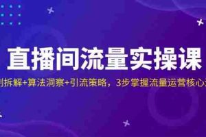 （14122期）直播间流量实操课：机制拆解+算法洞察+引流策略，3步掌握流量运营核心逻辑