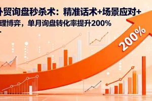 (16357期)外贸询盘秒杀术:精准话术+场景应对+心理博弈,单月询盘转化率提升200%