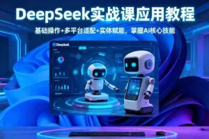 (16391期)DeepSeek实战课应用教程、基础操作+多平台适配+实体赋能,掌握AI核心技能