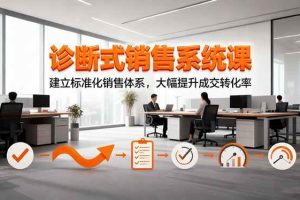 (16435期)诊断式销售系统课,建立标准化销售体系,大幅提升成交转化率
