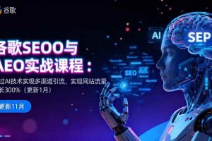 (16463期)谷歌SEO与AEO实战课程:通过AI技术实现多渠道引流,实现网站流量增长300%