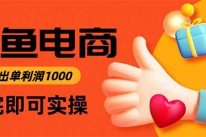 (16872期)闲鱼高利润电商,当天上架当天出单,一单利润300