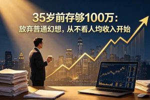（18689期）35岁前存够100万：放弃普通幻想，从不看人均收入开始