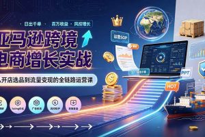 （19308期）亚马逊0-1孵化特训营8期：从注册风控到稳定日出千单实战，规避审核封店风险，标准化执行流程落地